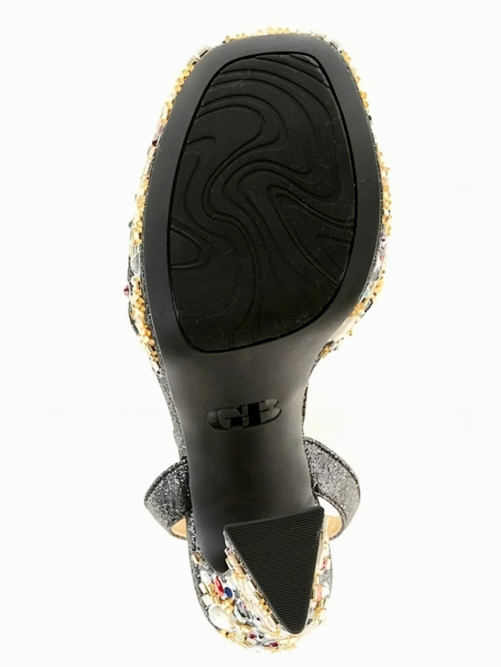 Gianni Bini Enchant-Ment Beaded Jewel Ornamented Platform Dress Sandals 7.5